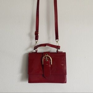 dark red & gold purse